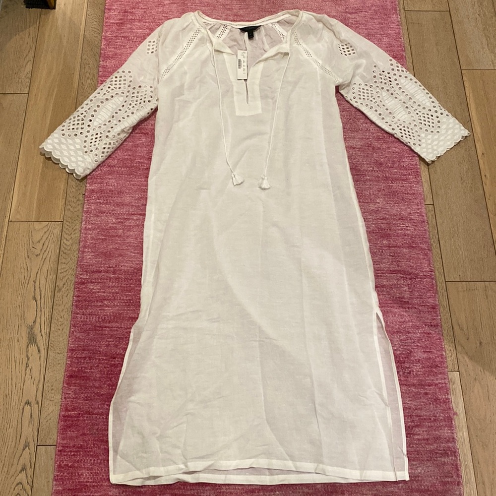 J.Crew White Linen Coverup